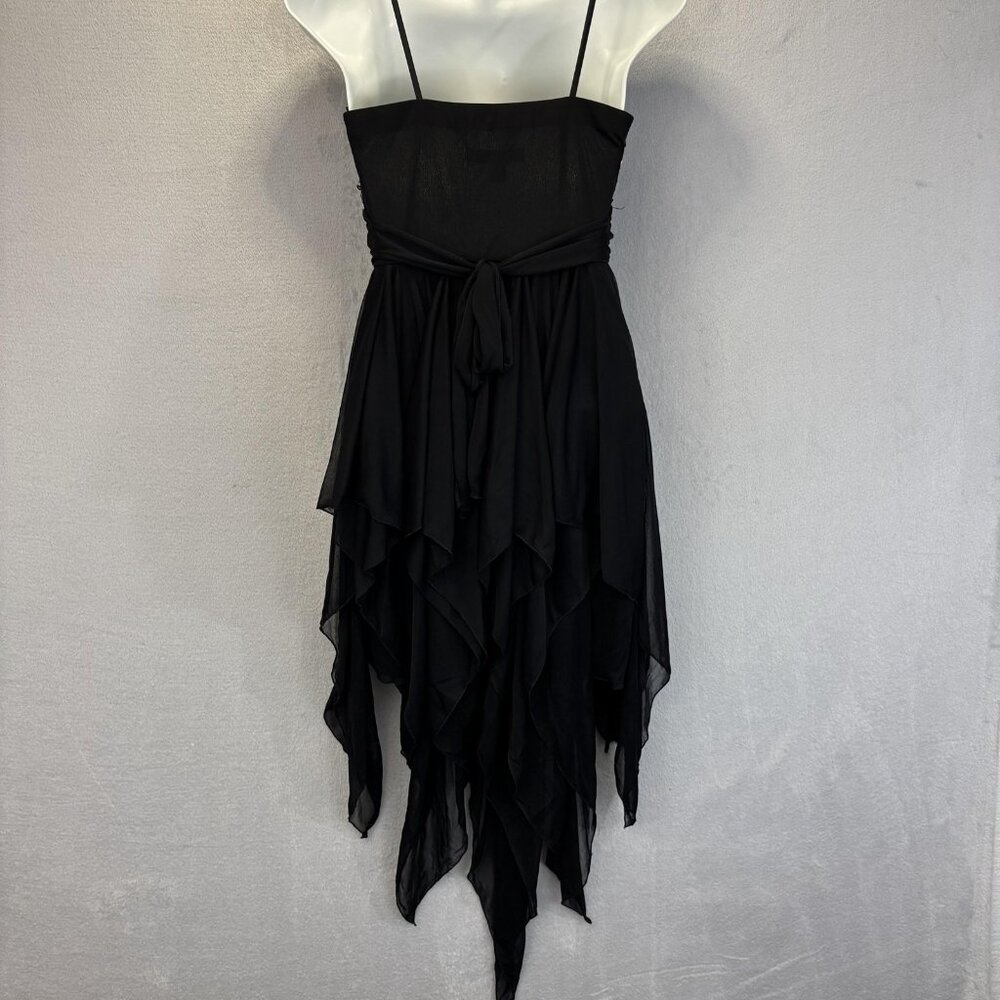 Vintage Y2K City Triangles Hanky Hem Fairy Dress Juniors Medium Whimsigoth Goth‎ - Picture 11 of 12